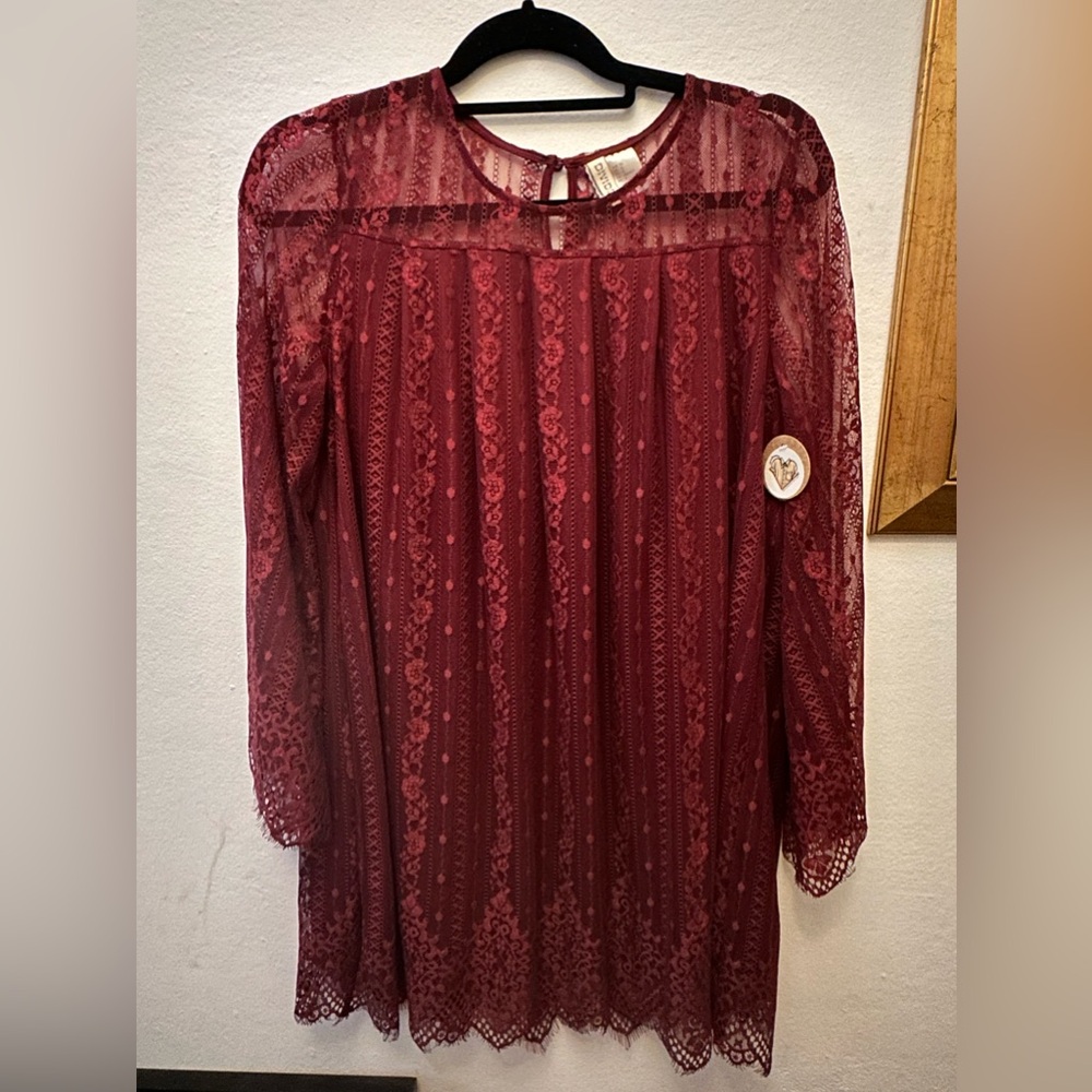 Lace Red Wine Dress